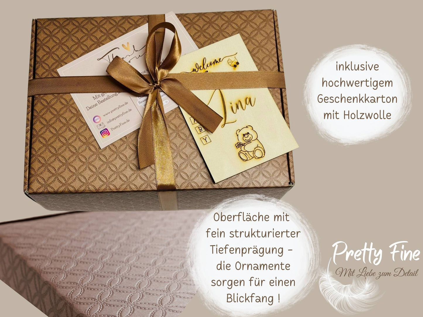 Geschenk für frischgebackene Eltern und Baby