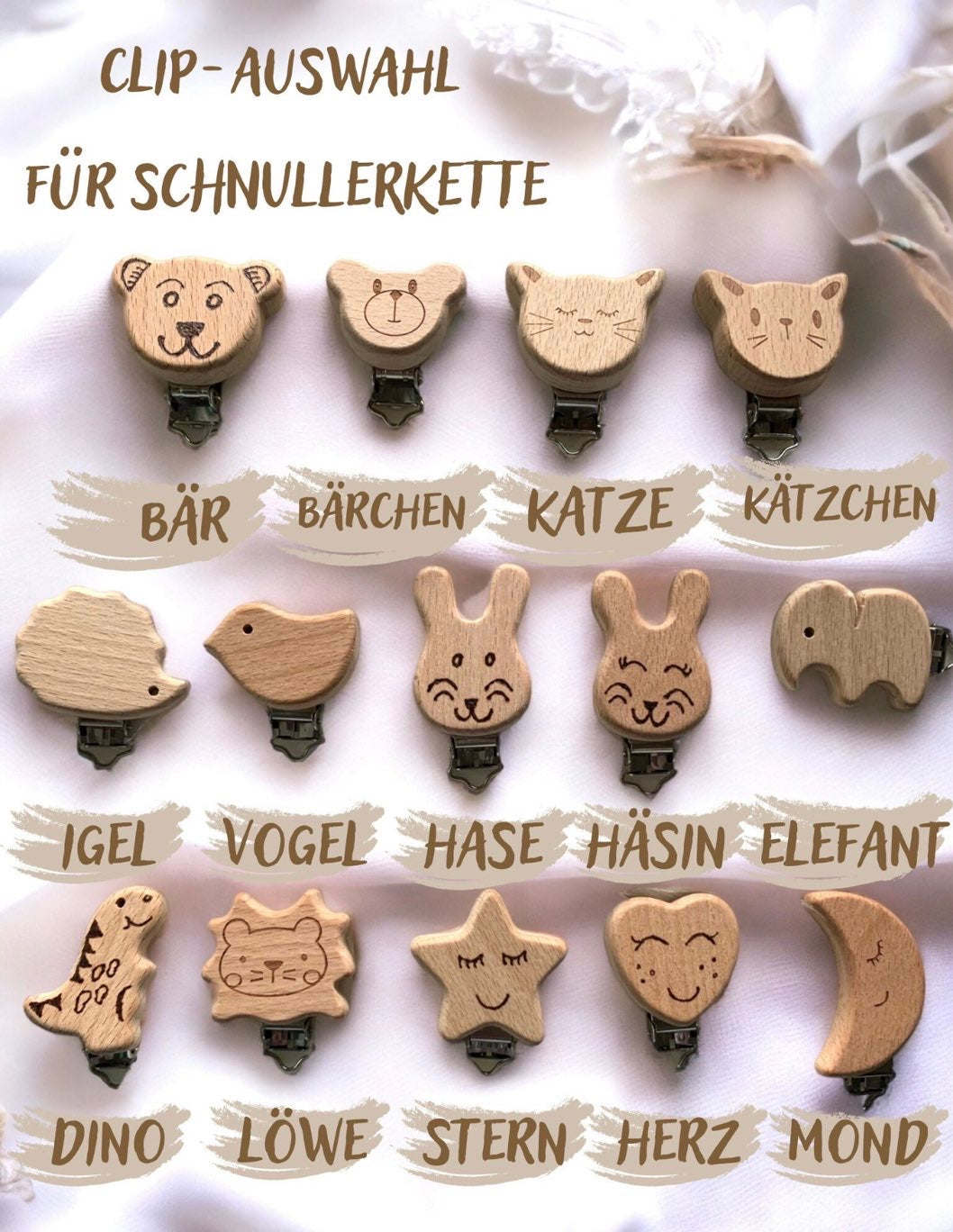 Schnullerkette Leo oder Dalmatiner
