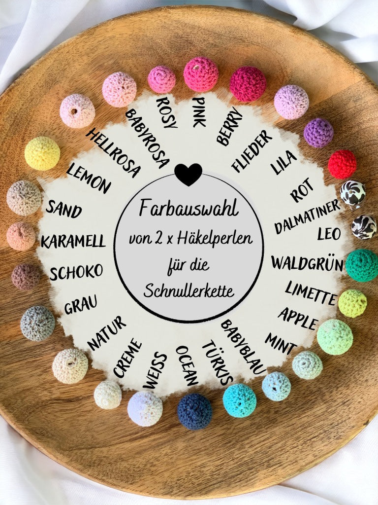 Schnullerkette mit Namensgravur