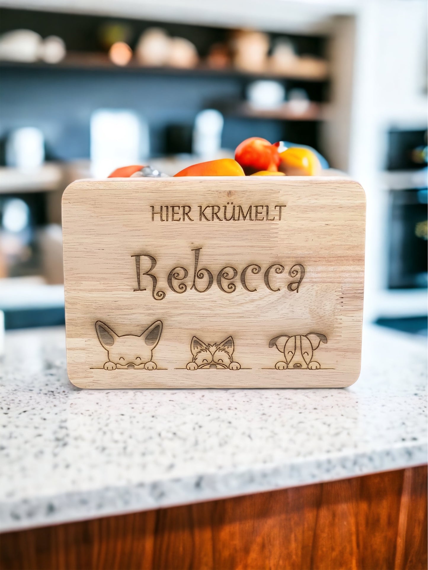 Frühstücksbrettchen mit Lasergravur