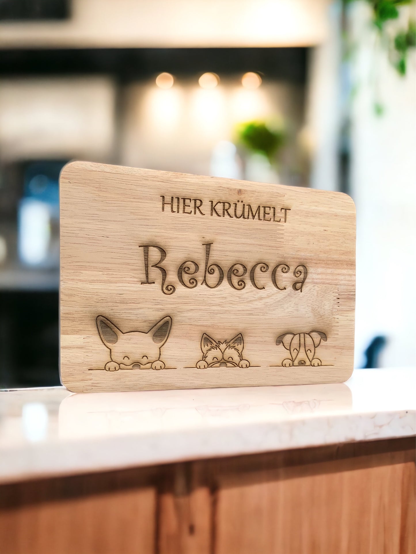Frühstücksbrettchen mit Lasergravur