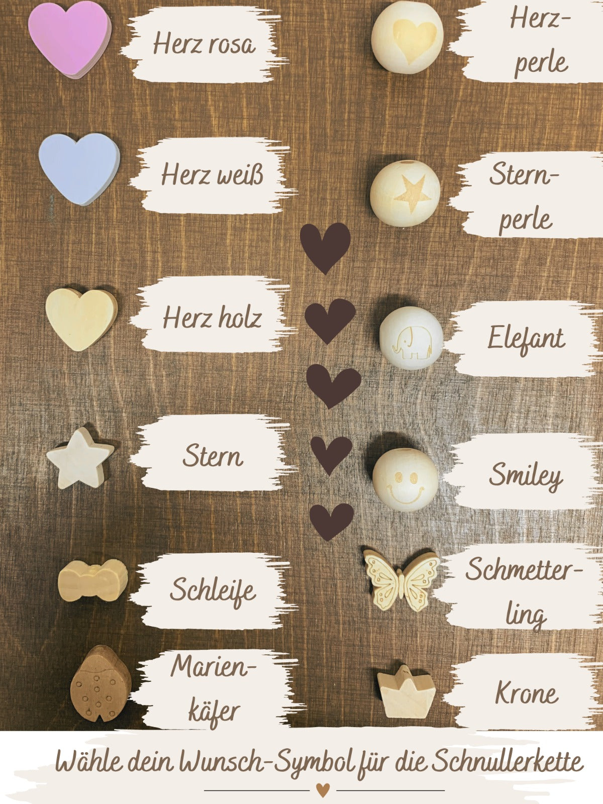 Schnullerkette mit Namensgravur