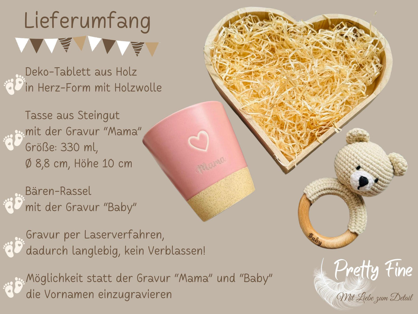 Geschenk zur Geburt für Mama und Baby