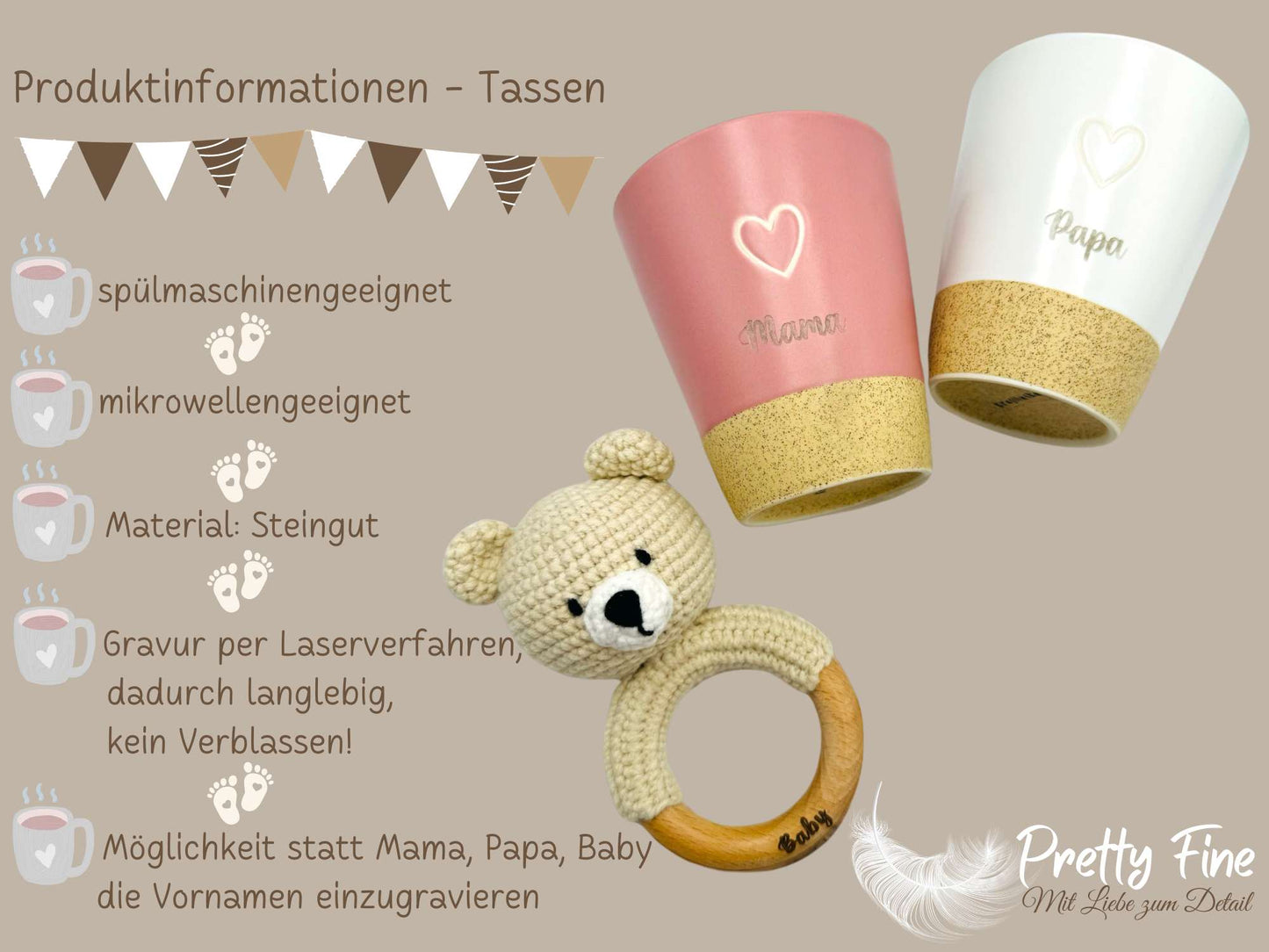 Geschenk zur Geburt für Eltern und Baby